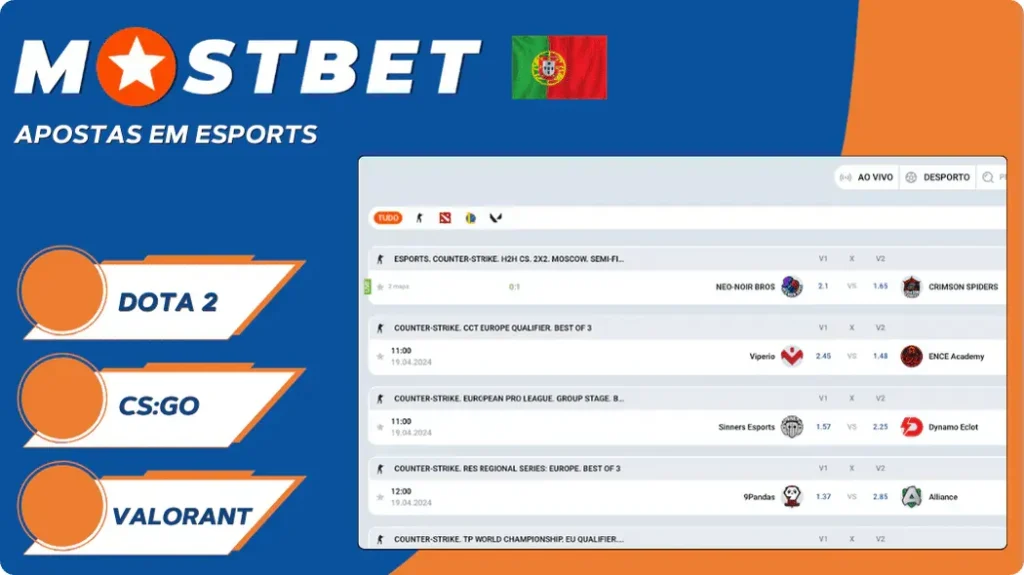 Mostbet sítio Web de Apostas em Esports.