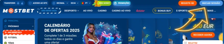Faça login